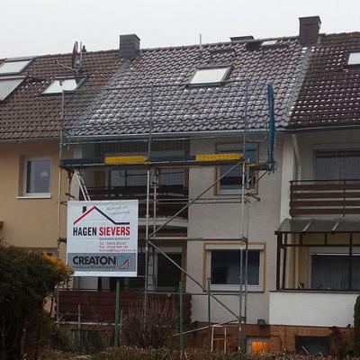 Energetische Reihenhausdachsanierung